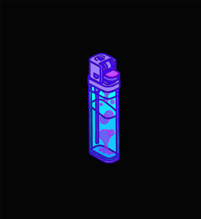 Lava Lamp Lighter Sticker