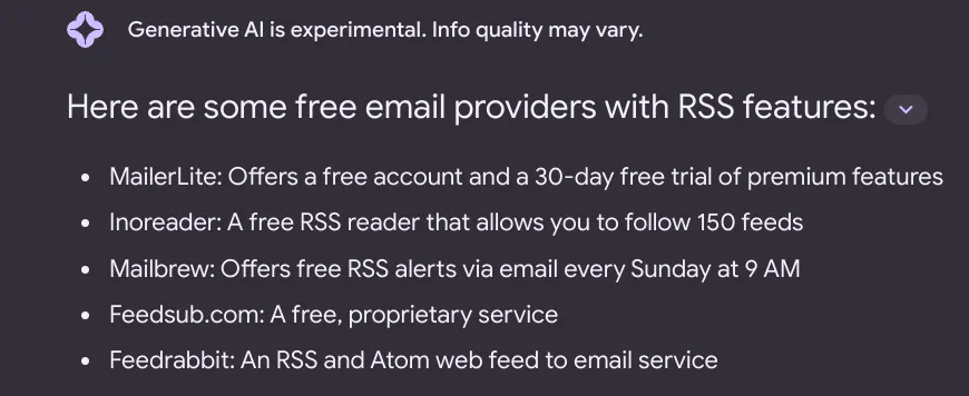 Even Bard doesn't know of a truly free service with any amount of scale.